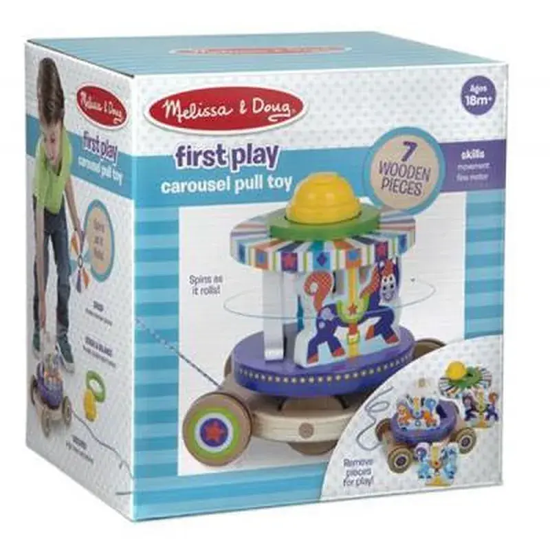Розвиваюча іграшка Melissa&Doug Перша дерев'яна іграшка Карусель (MD13616) - фото 5
