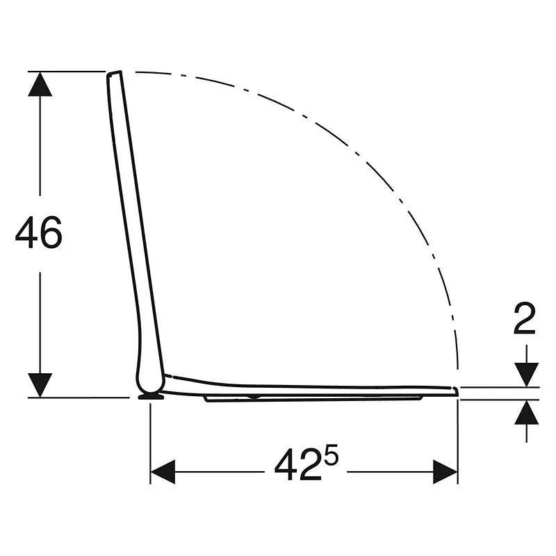Сидение для унитаза Geberit Smyle Square 500.237.01.1 Soft Close, Белый - фото 2