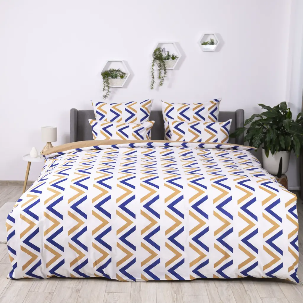 Постільна білизна ТЕП Soft Dreams Geometry Pasion бязь 70x70 полуторна білий - фото 2