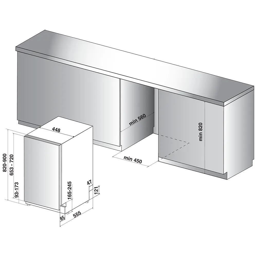 Посудомийна машина Whirlpool WSIC3M27C з лотком для столових приладів - фото 10