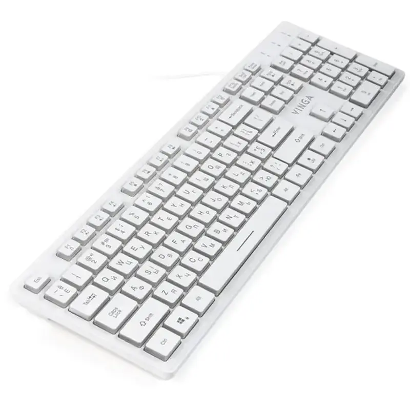 Клавіатура Vinga KB410 white - фото 3