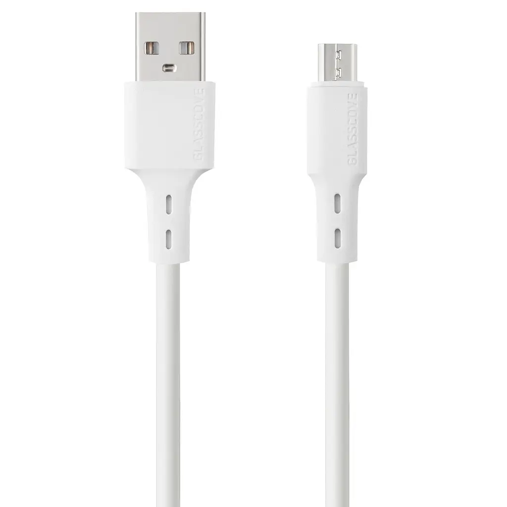 Кабель FLEX USB - Micro USB 2.4A 1m (GF-AM13WH) Білий - фото 2