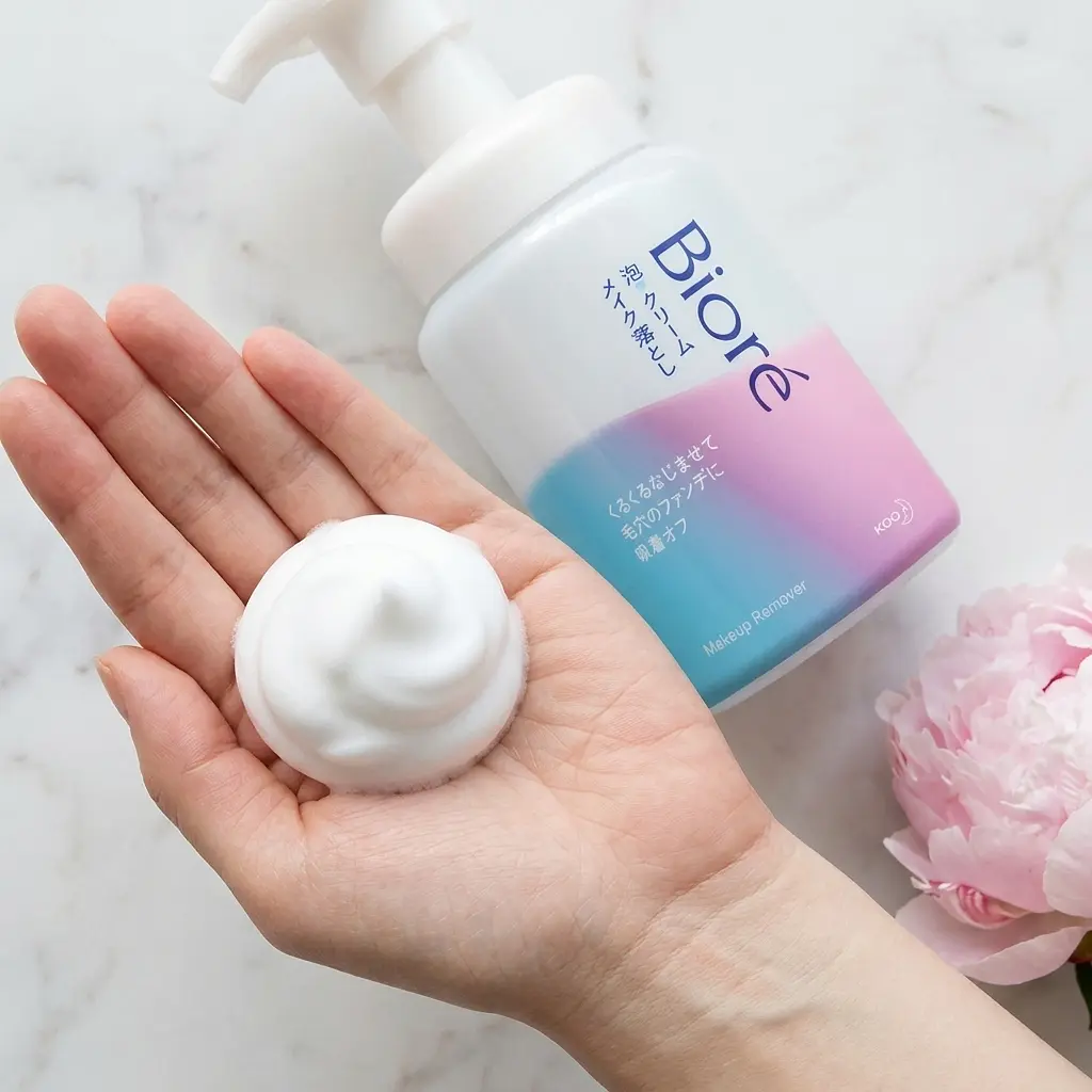 Японська пінка-крем для демакіяжу Biore Foam Cream (поповнення), 355 мл - фото 2