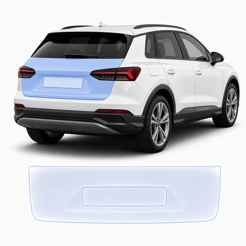 Антигравійна захисна бронеплівка за лекалами для Audi Q4 e-tron F4 2021- зона кришки багажника