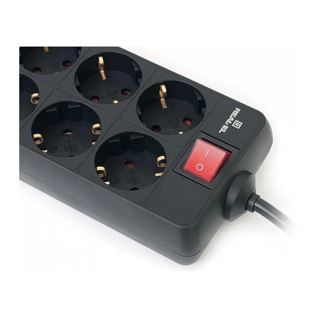 Мережевий фільтр живлення REAL-EL RS-8 PROTECT, 1.8m, black (EL122300021) - фото 6