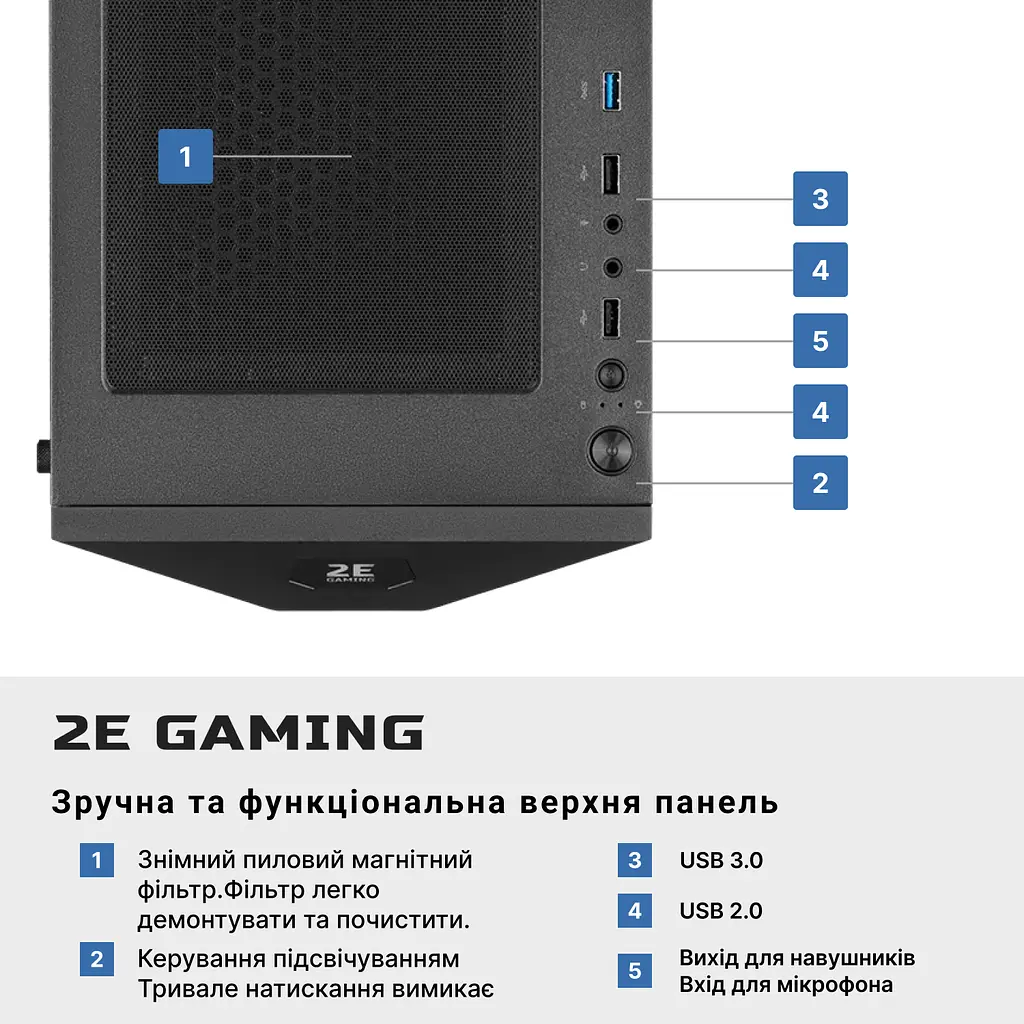 Комп’ютер персональний 2E Complex Gaming Intel i5-13400F/H610/16/1000F/NVD3060-12 - фото 3