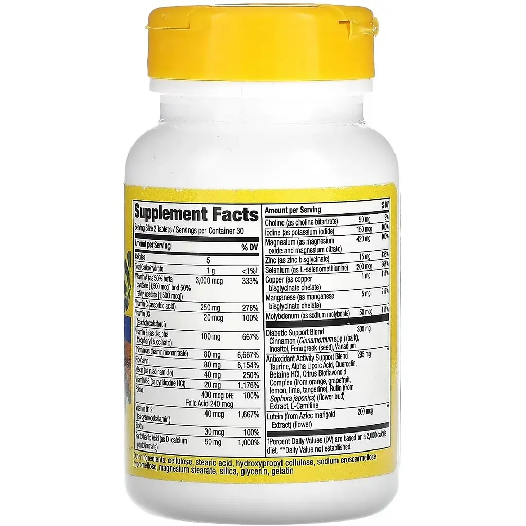 Диабетические мультивитамины Nature's Way Alive! Diabetic Multivitamin 60 таблеток - фото 4