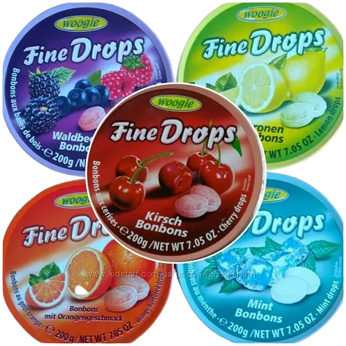 Льодяники Woogie Fine Drops зі смаком м'яти 200г - фото 7