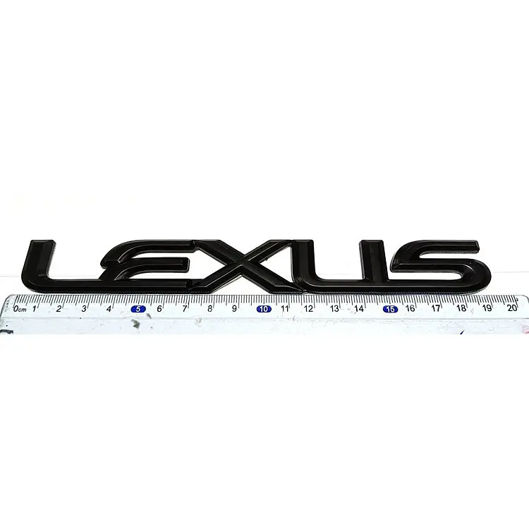Емблема напис Lexus Чорна 192×23мм пластик, на скотчі - фото 3