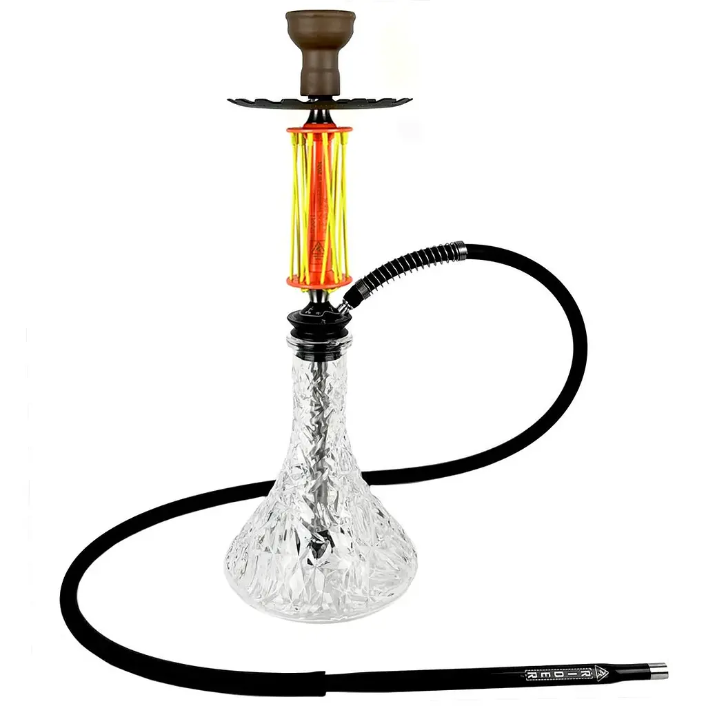 Кальян Trumpet Hookah Rider W-40 Yellow-Orange (колба Crystal Clear) - фото 2