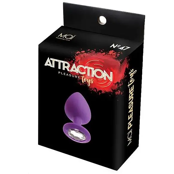 Анальная пробка с кристаллом Mai Attraction Toys №48 Purple - фото 3