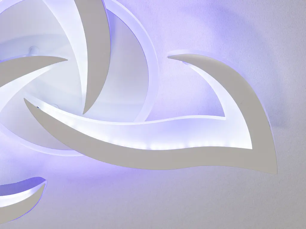 Люстра стельова LED Diasha 8146/3WH, 45W, 3200K-6000K, білий акрил, сучасний стиль для дому - фото 5