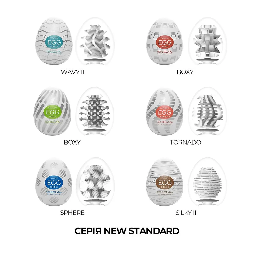 Мастурбатор яйце Tenga Egg New Standart Tornado білий - фото 6
