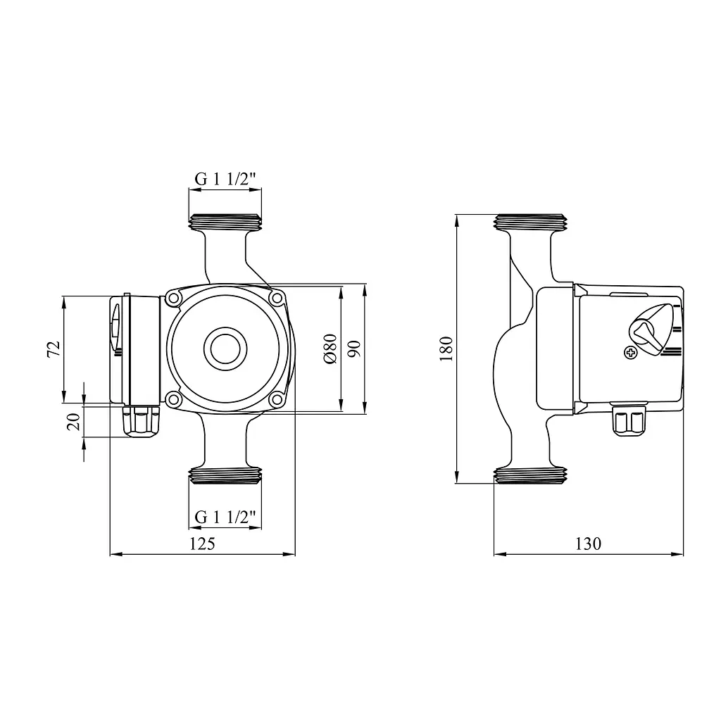 Насос циркуляційний Forwater GPD/UPS 25/6-180 (Grundfos) CV014174 - фото 2