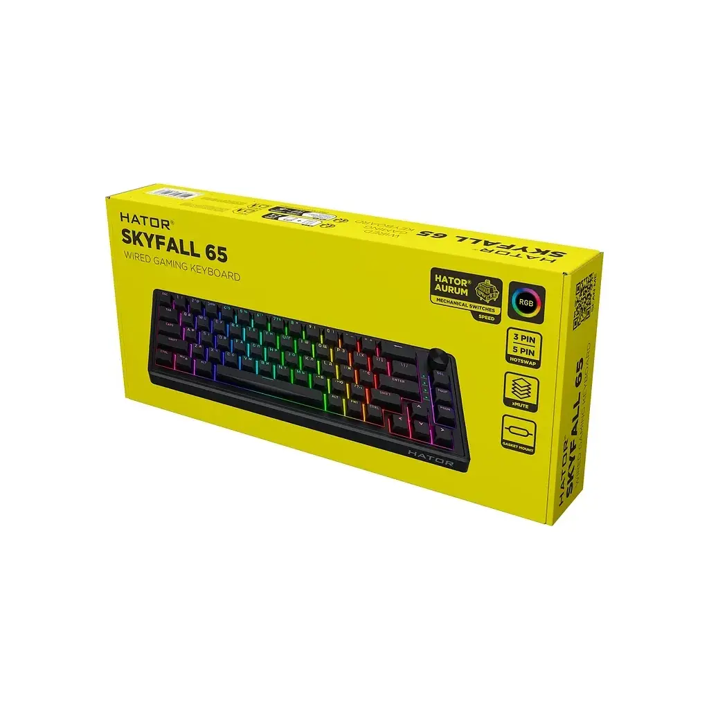 Клавіатура Hator Skyfall 65 USB UA Black (HTK1160UA) - фото 7