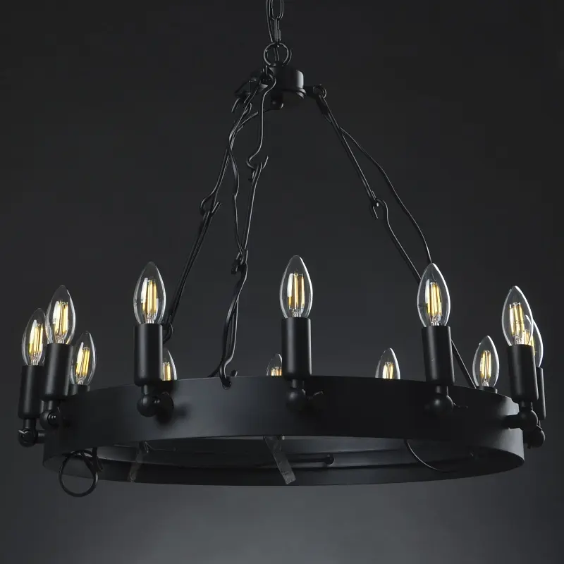 Люстра Brille лофт підвісна E14 40W BK (BL-397S/12) - фото 9