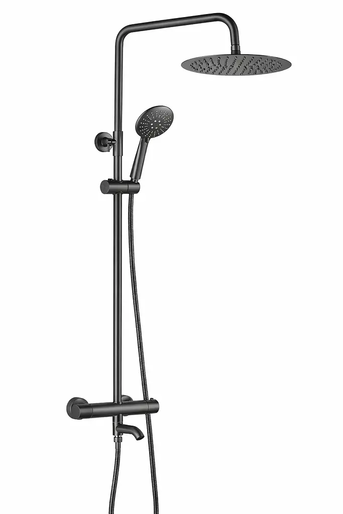 Душова система з термостатом і виливом VBI Milano graphite VBI-050111GR