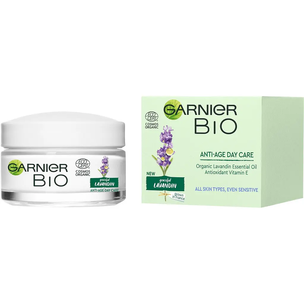 Денний антивіковий крем для шкіри обличчя Garnier Bio з екстрактом лавандину, 50 мл (C6308300) - фото 5