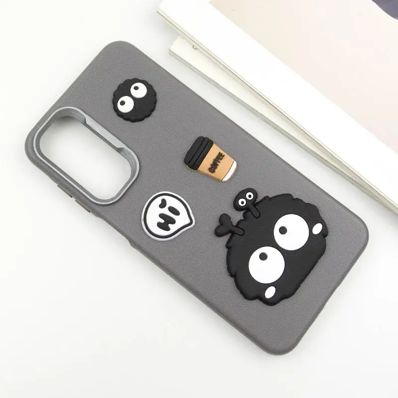 Чехол TPU Leather Toys для Samsung Galaxy S25 FE Monster / Grey - фото 3