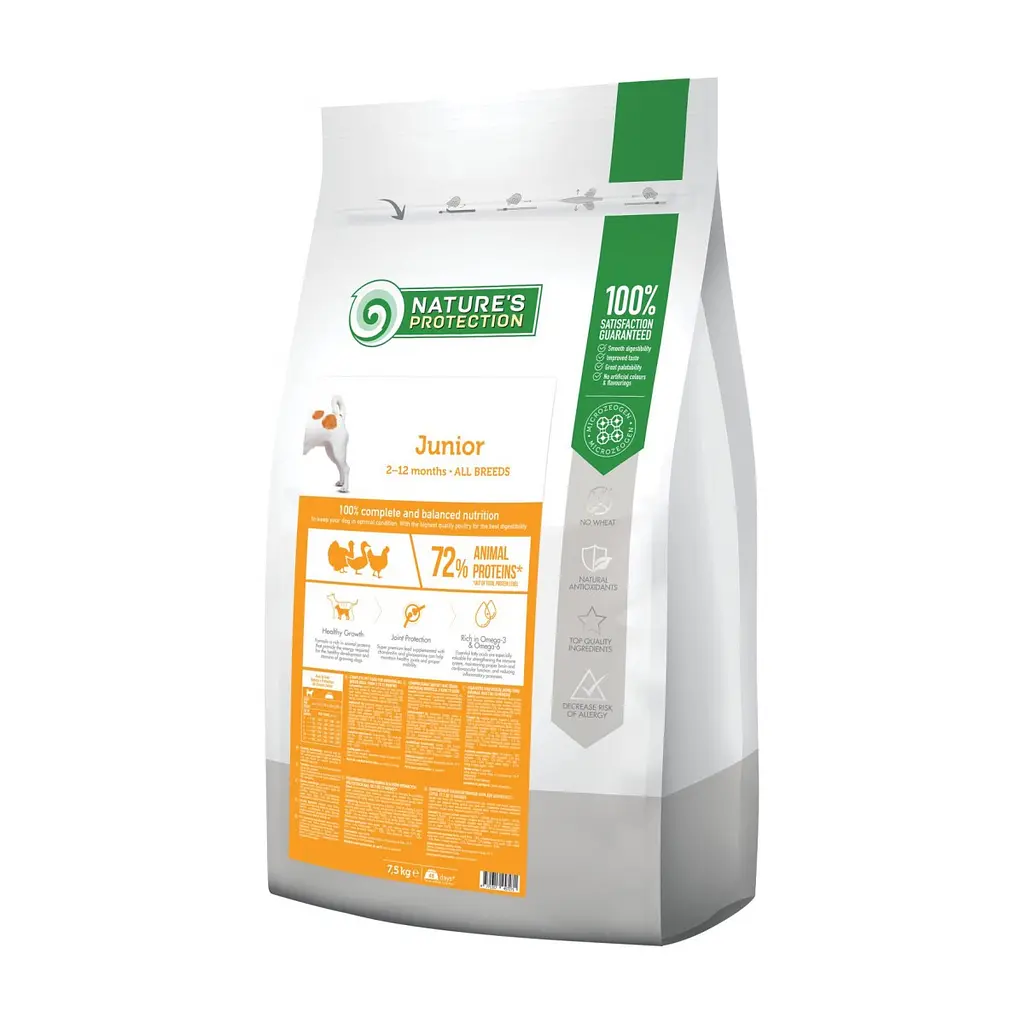 Сухий корм для собак Nature's Protection Junior All breeds 7.5 кг (NPS45727)