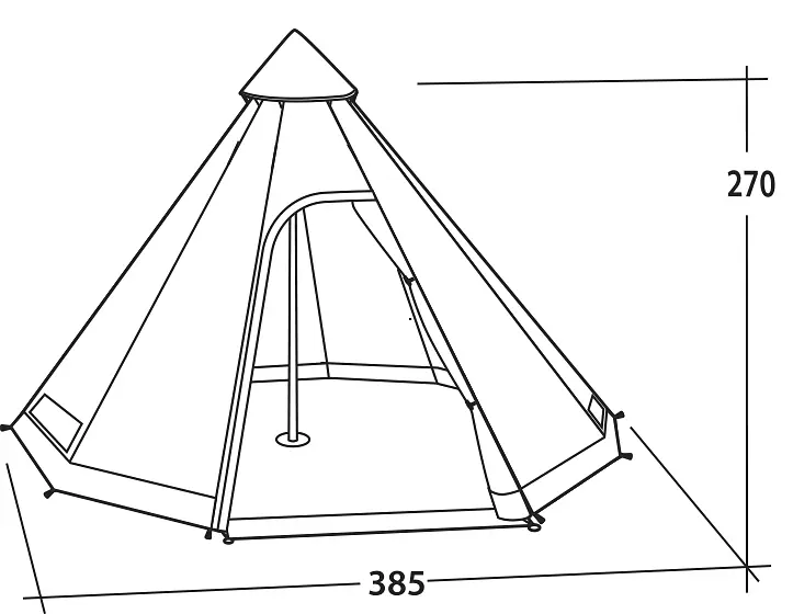 Намет восьмимісний Easy Camp Moonlight Tipi Grey (120381) - фото 13