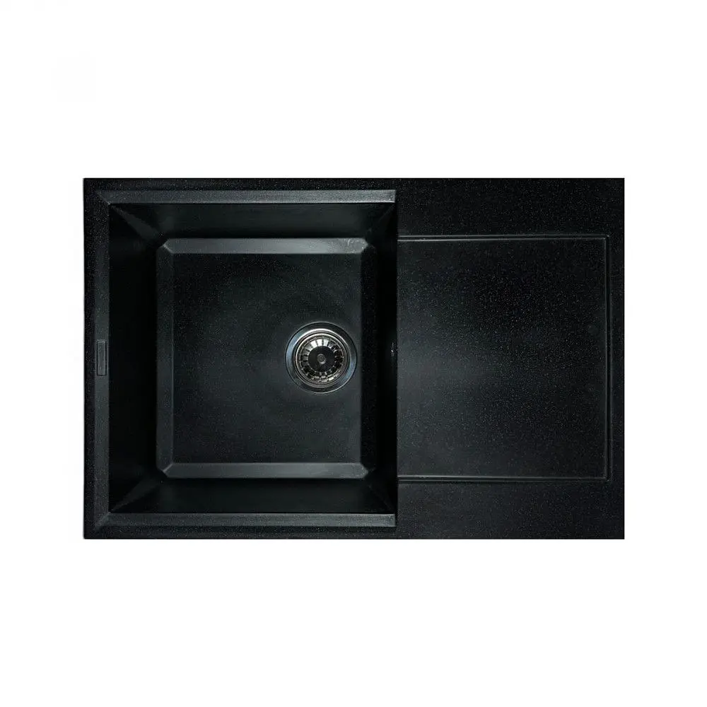Кухонна мийка Adamant HORIZON MEDIUM чорна 700x500x230 мм, з крилом 70 см - фото 2