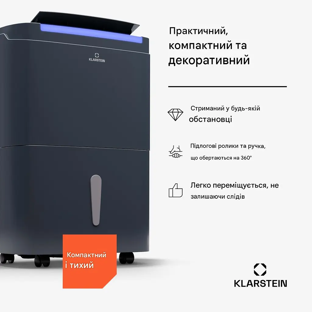 Осушувач повітря KLARSTEIN DryFy Connect 50 (10045541) - фото 2