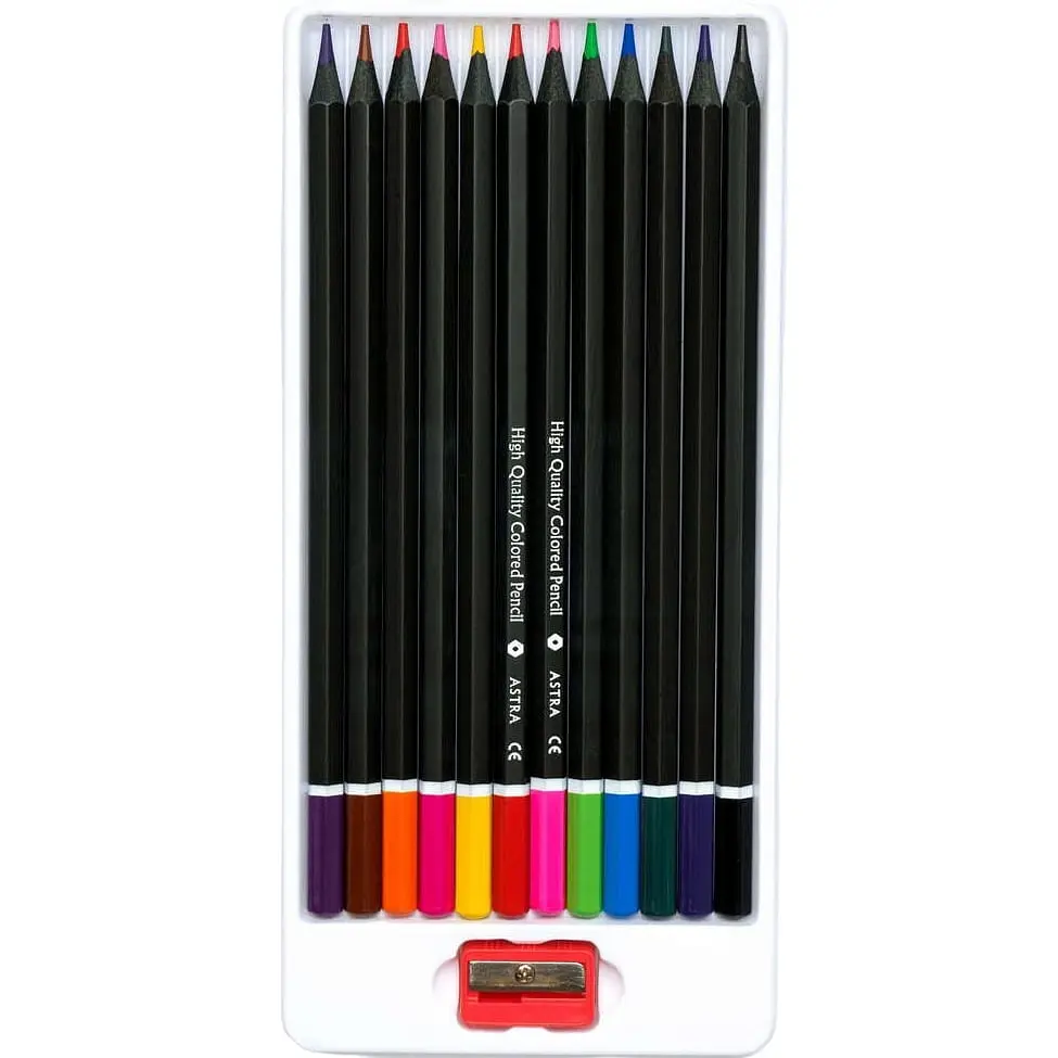 Карандаши цветные Школьник с точилкой 12 цветов (312114001-UA) - фото 2