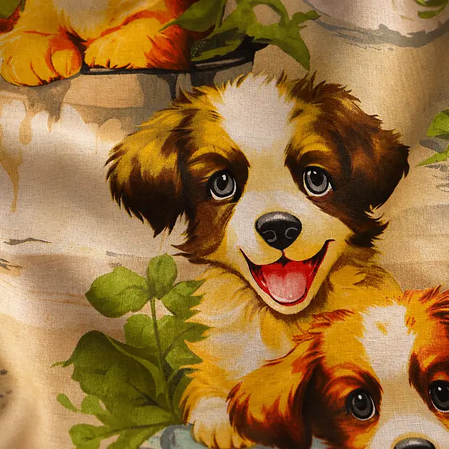 Комплект постільної білизни Ranforce Elite MirSon LITTLE KIDS Puppy Picnic 110 x 140 см (2200013681731) - фото 6