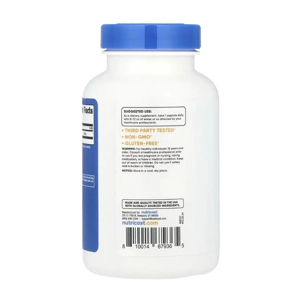 Вітамінно-мінеральний комплекс Nutricost L-теанін, 200 мг, L-Theanine, 240 капсул (NCS67936) - фото 4