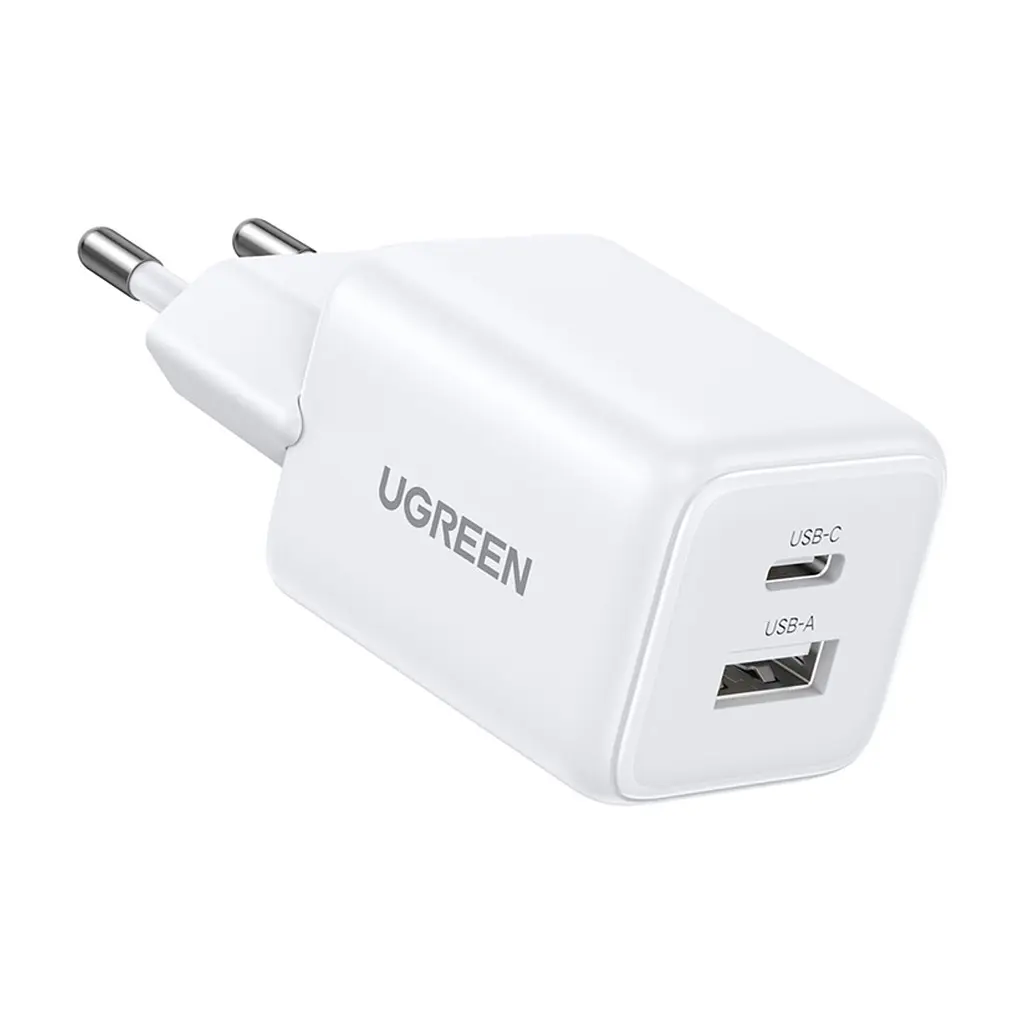 Зарядний пристрій Ugreen X514 1xUSB-C PD20W + 1xUSB GaN white (65006) - фото 2