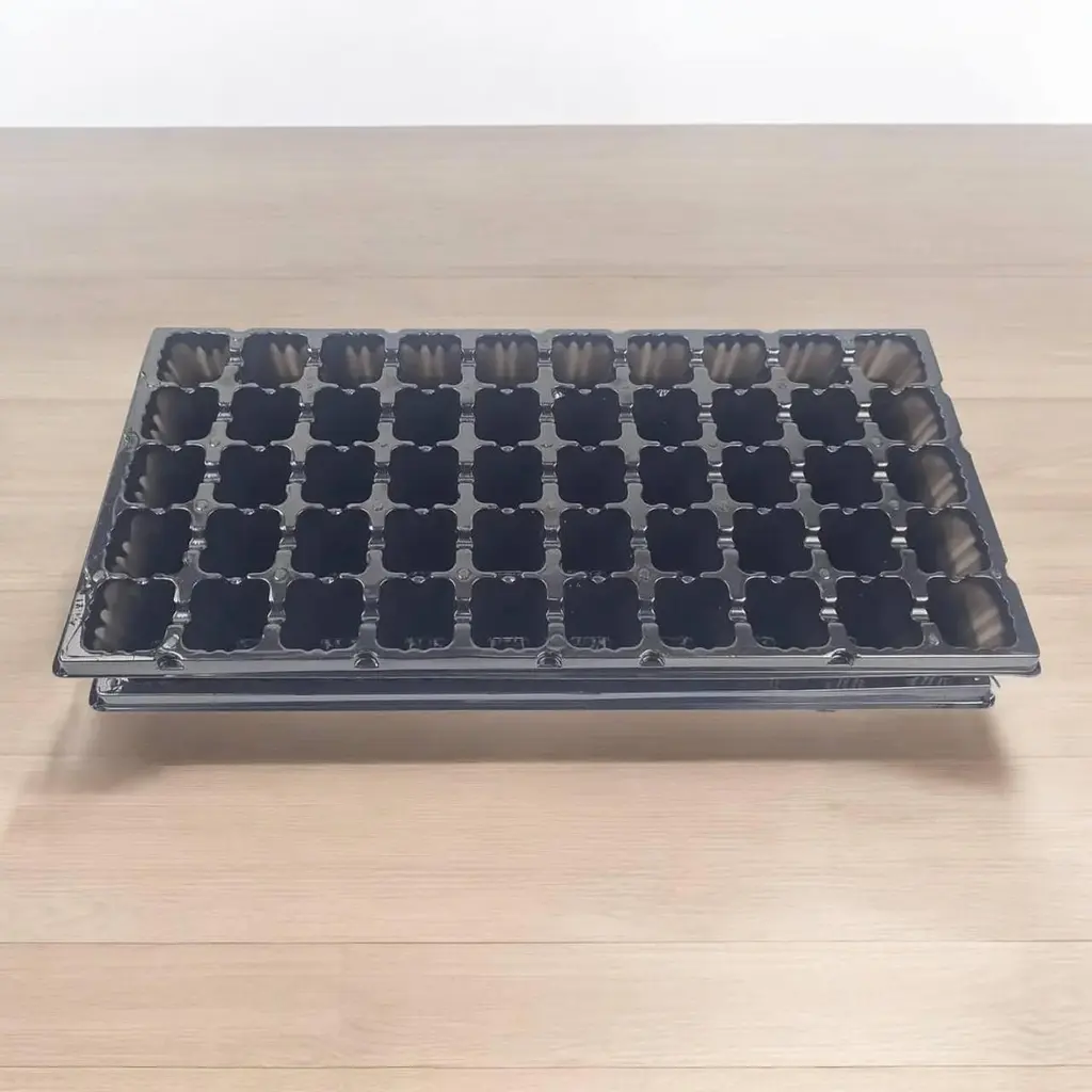 Касета для розсади 44×20,5×5,5 см, пластикова, з піддоном, 50 V-осередків (50 см³) - фото 3