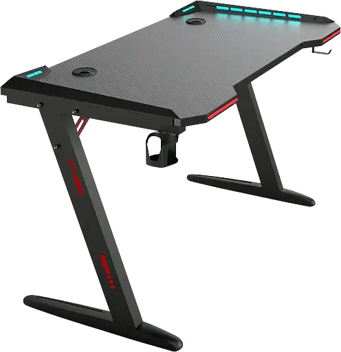Геймерський комп'ютерний стіл GT Racer T-1226 (120x60x73) Black - фото 2