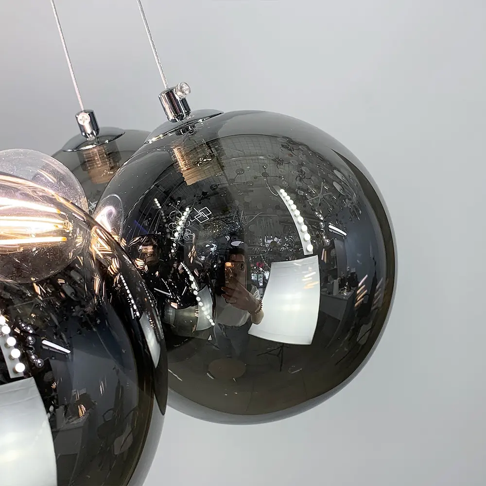 Люстра-пучок на 12 графитовых плафонах Line.F MJ 140-650 CH+CR - фото 4