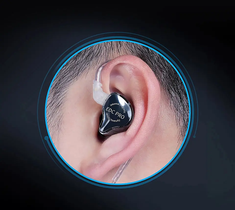 Вакуумні навушники KZ EDC Pro Hi-Fi з потужним басом та мікрофоном (Сірий) - фото 8