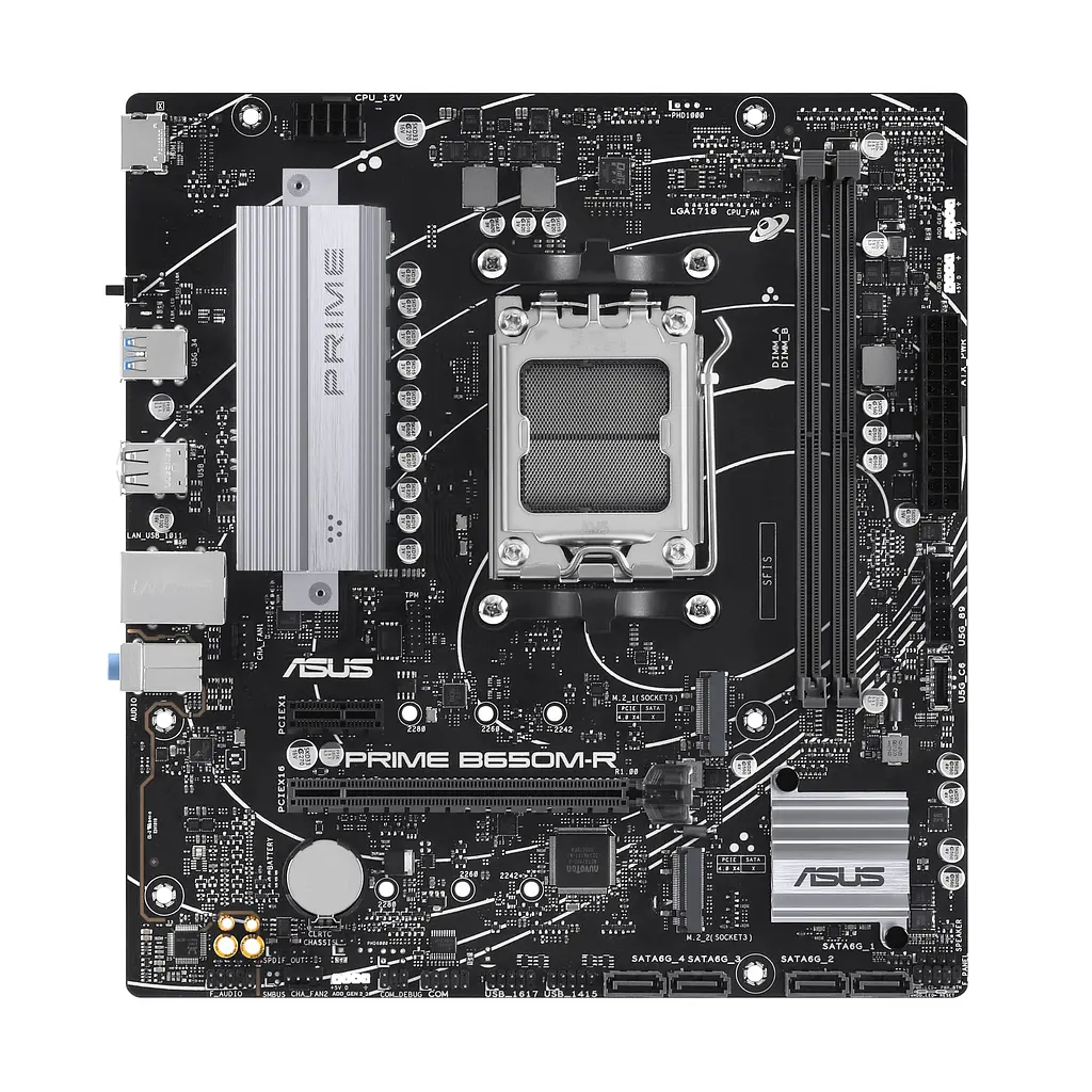 Материнcька плата PRIME B650M-R sAM5 B650 2xDDR5 M.2 HDMI mATX Asus teh0019065 - фото 2