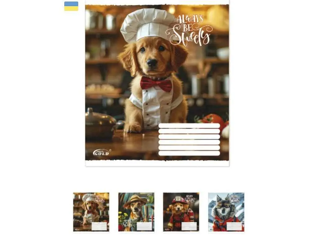 Зошит в лінію GOLD BRISK 18 арк. 25 шт./уп. ТВ-48 Будь завжди милим