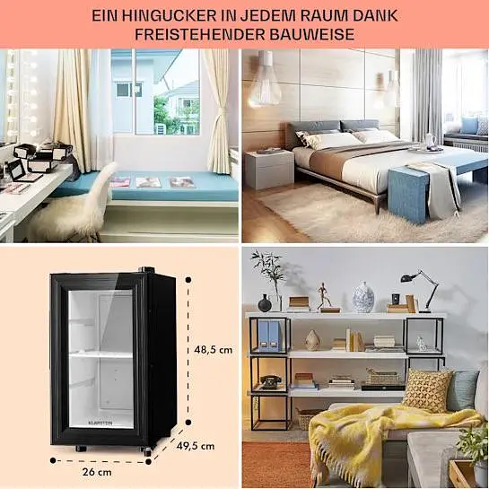 Холодильник-вітрина Klarstein Brooklyn 23 Slim Fridge LED (10039904) - фото 2