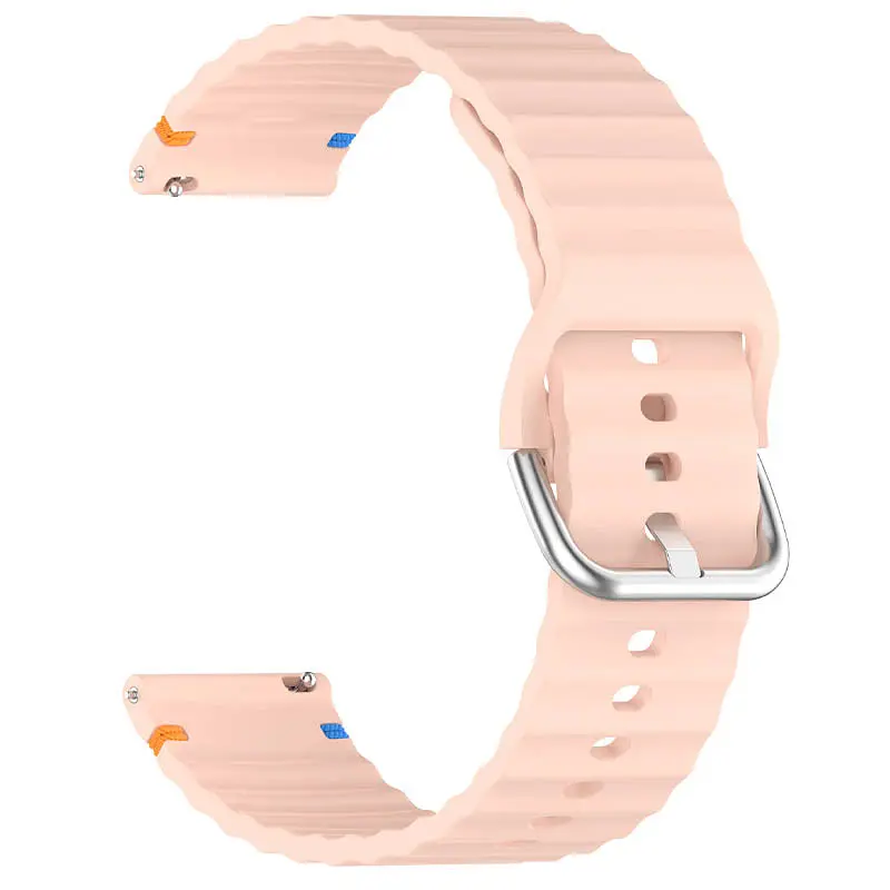 Силіконовий ремінець Wavy для Smart Watch 20mm Light Pink - фото 2