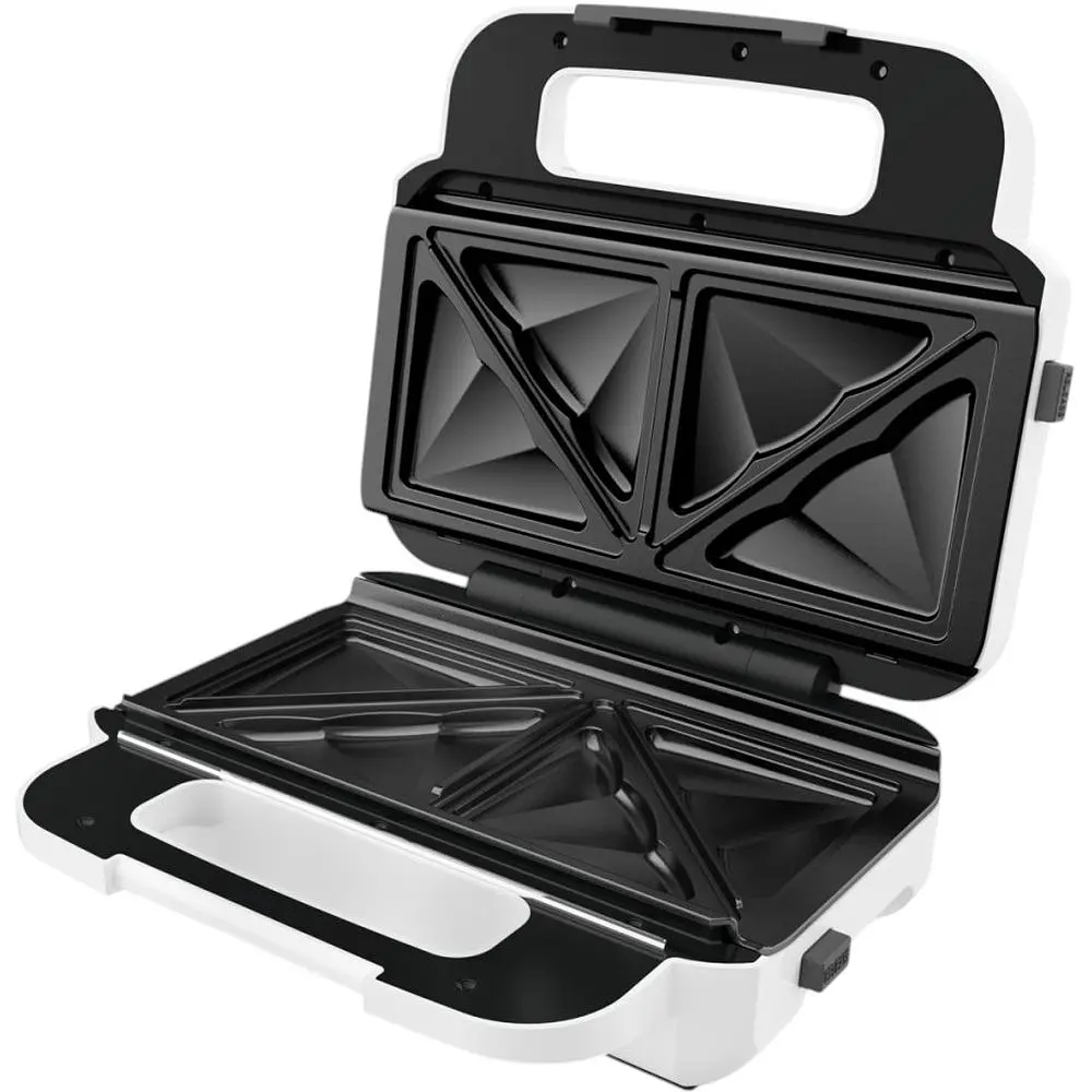 Мультимейкер Tefal Snack XL 850 Вт тефлон 3 пластины корпус пластик бело-черный (SW701110) - фото 9