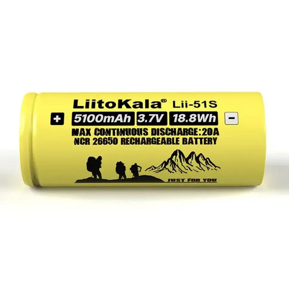 Акумулятор Liitokala Lii-51S 5100 mAh 20A 26650 Li-ion - фото 2