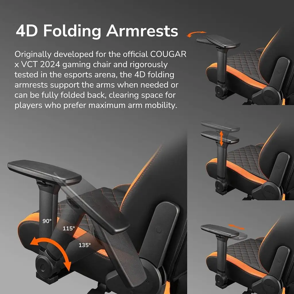 Ігрове крісло Cougar Defensor Black Orange (DEFENSOR) - фото 12