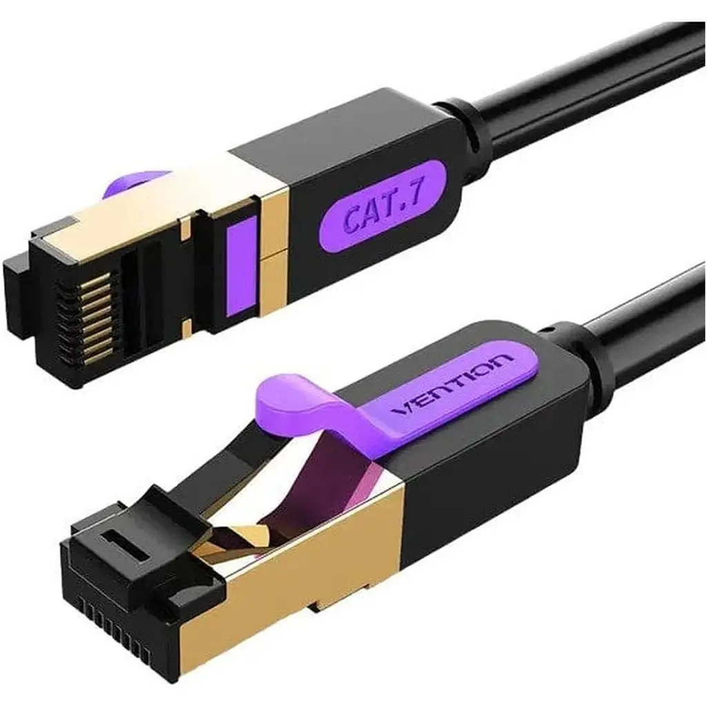Патч-корд Vention 10 м, S/FTP Cat. 7 RJ-45 чорний (ICDBL)