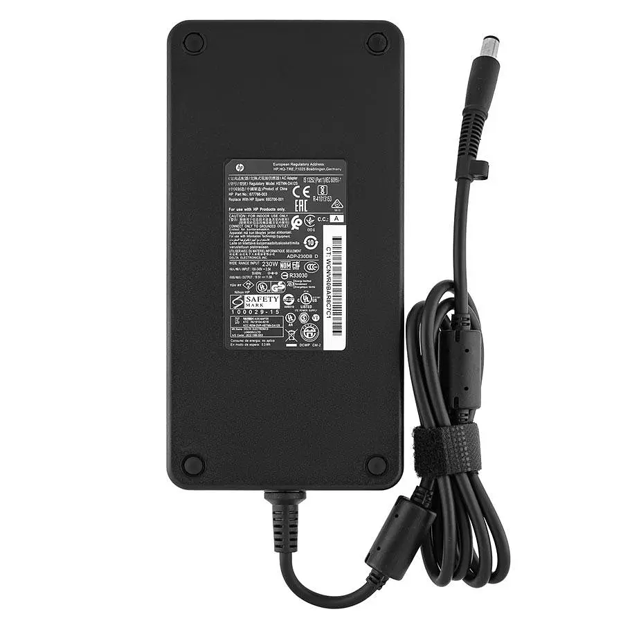 Блок живлення для ноутбука HP 19.5V 11.8A 230W 7.4x5.0-PIN чорний RECTANGULAR - фото 2