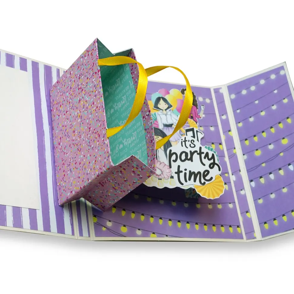 Набір для створення pop-up листівки "Party Girl" FDGCK-052, 14 x 16 см - фото 4