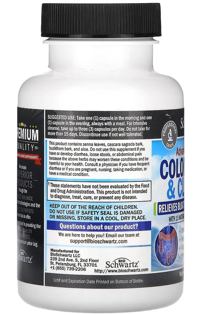 Покращений засіб для детоксикації та очищення кишечника (colon detox cleanse) 45капсул, BioSchwartz. - фото 4