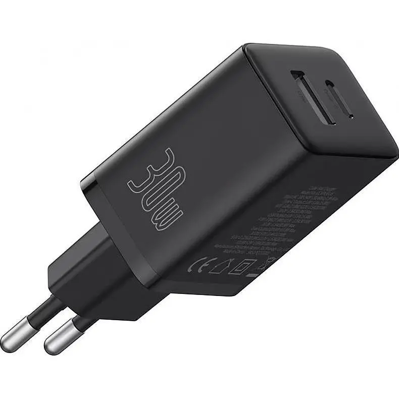 Мережевий зарядний пристрій Baseus Cube 30W USB-A + USB-C Cluster Black (P10111404113-00) [146304] - фото 2