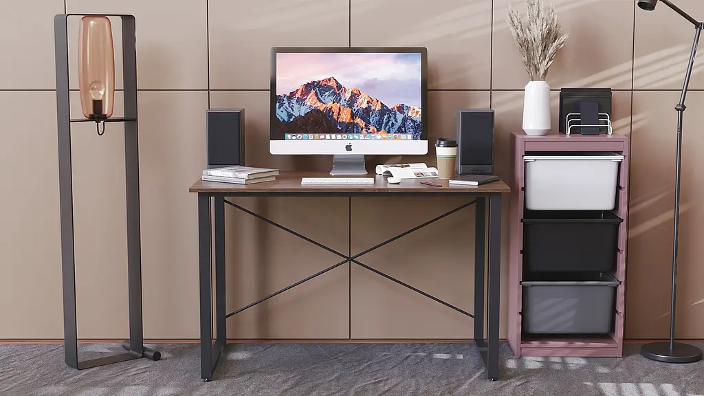 Компьютерный стол Ferrum-decor Дейв 75x140x70 черный ДСП Дуб Сонома Труфель 16мм (FRD-102015) - фото 6