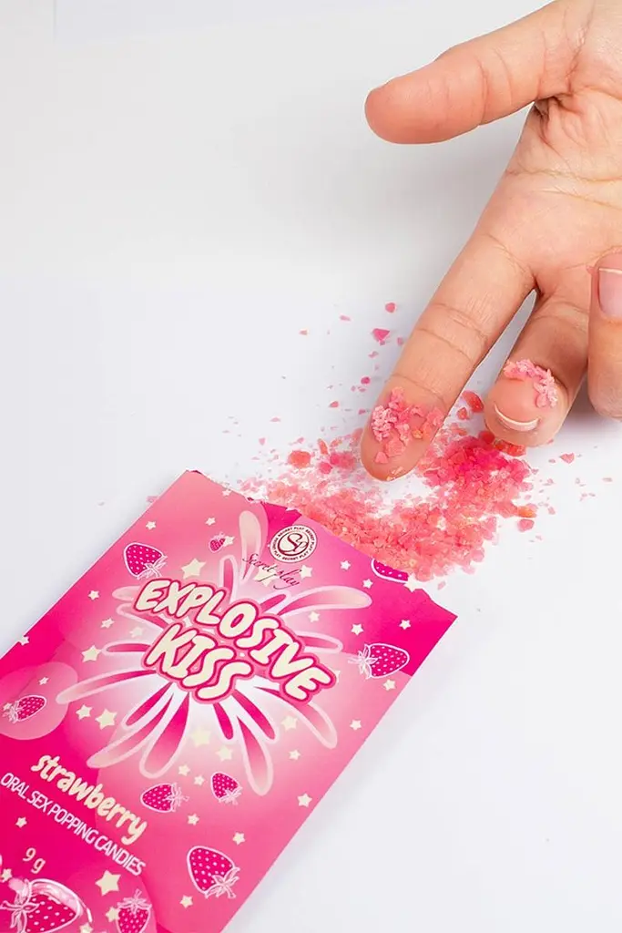 Стріляючі цукерки - Secret Play Explosive Kiss Strawberry, 9 г - фото 2