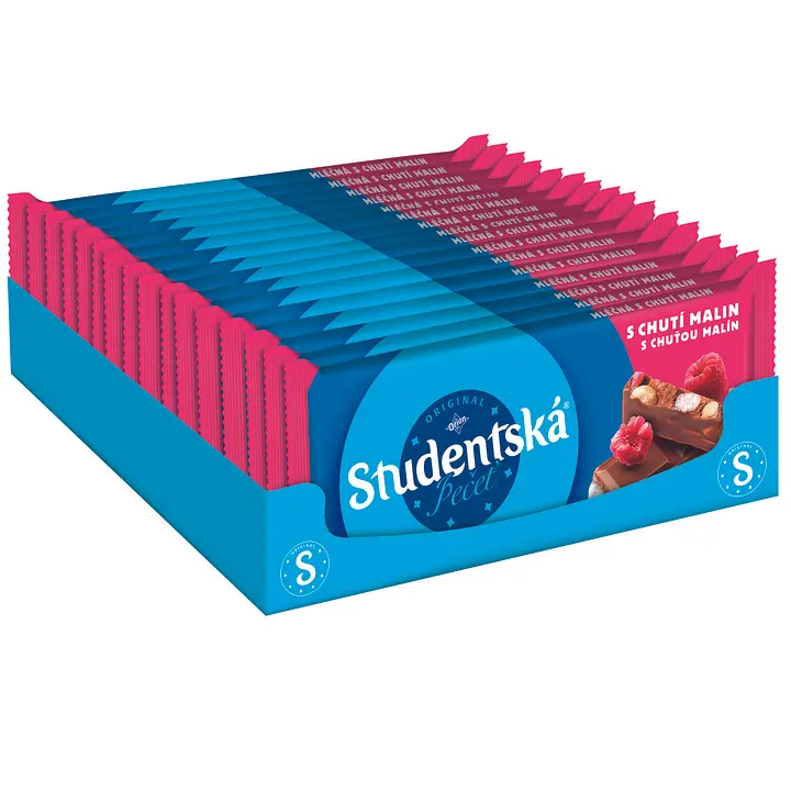 Шоколад Orion Studentska молочный с арахисом, желейными кусочками и малиновыми кусочками 170 г - фото 3